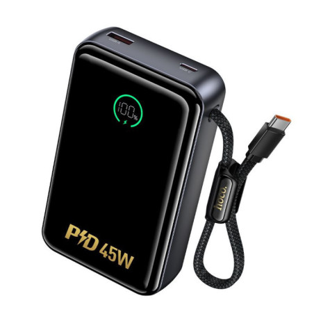 Powerbank 20000 mAh QC PD 2A 45W with built-in cable USB C Hoco Q54 metal gray