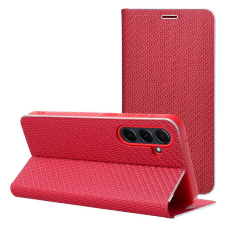 Flip case for Samsung S26 FE Luna Book Carbon red