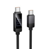 Cable USB C to USB C Hoco 3A 60W with Dpot Matrix LCD 1 m U154 black