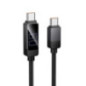 Cable USB C to USB C Hoco 3A 60W with Dpot Matrix LCD 1 m U154 black Cable USB C to USB C Hoco 3A 60W with Dpot Matrix LCD 1 m U154 black