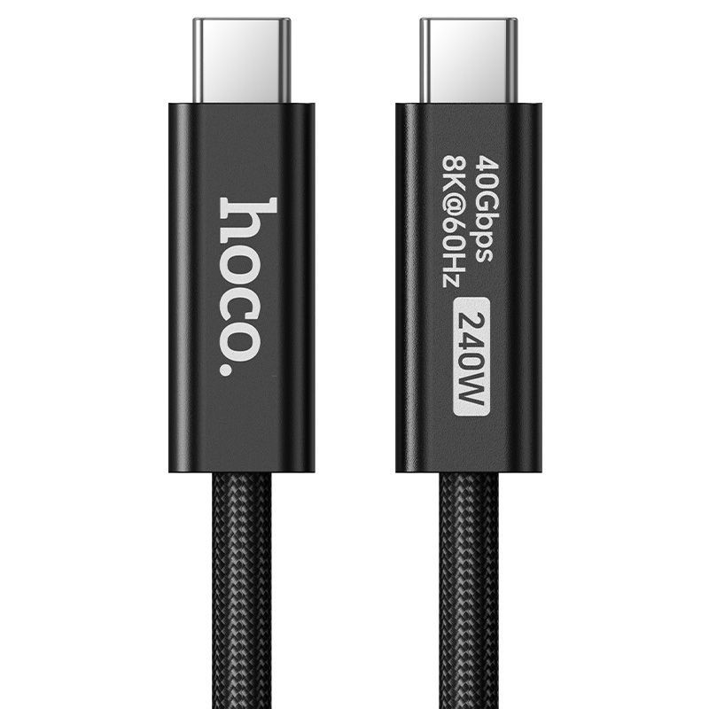 Cable USB C do USB C Hoco USB4 40Gbps/8K60Hz 5A 240W 1m US15 black