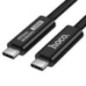 Cable USB C do USB C Hoco USB4 40Gbps/8K60Hz 5A 240W 2m US15 black Cable USB C do USB C Hoco USB4 40Gbps/8K60Hz 5A 240W 2m US15 black