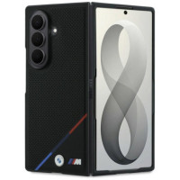 BMW case for SAMSUNG GALAXY Z FOLD 8 ULTRA compatibile with MagSafe (Leather Perforated Tricolor Stripe Metal Logos) black