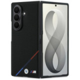 BMW case for SAMSUNG GALAXY Z FOLD 8 ULTRA compatibile with MagSafe (Leather Perforated Tricolor Stripe Metal Logos) black