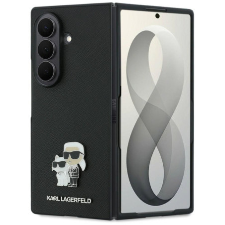 KARL LAGERFELD case for SAMSUNG GALAXY Z FOLD 8 ULTRA (Karl&Choupette Saffiano Pins) black