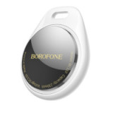 BOROFONE GPS Locator Tracker Tag white (UNIVERSAL for Apple Find + Android Find Hub)