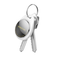 BOROFONE GPS Locator Tracker Tag white (UNIVERSAL for Apple Find + Android Find Hub)