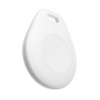 BOROFONE GPS Locator Tracker Tag white (UNIVERSAL for Apple Find + Android Find Hub)