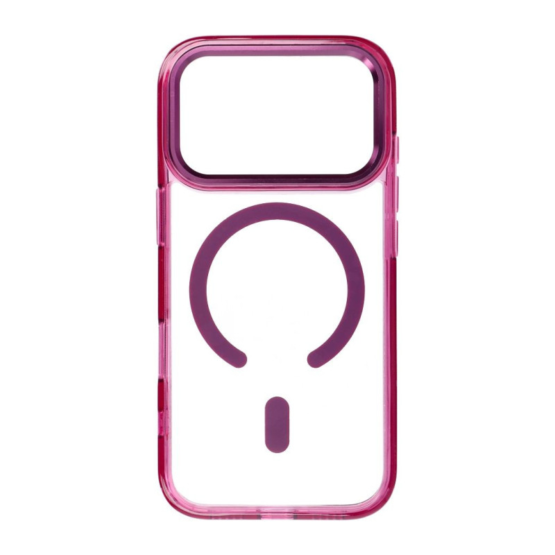Case for iPhone 18 Pro / 17 Pro Frame Clear Hybrid Mag Cover compatible with MagSafe dark cherry Case for iPhone 18 Pro / 17 Pro Frame Clear Hybrid Mag Cover compatible with MagSafe dark cherry