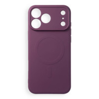 Case for iPhone 18 Pro Max / 17 Pro Max Silicone Mag Cover compatible with MagSafe (camera protection) dark cherry