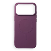 Case for iPhone 18 Pro Max / 17 Pro Max Silicone Mag Cover compatible with MagSafe (big hole) dark cherry