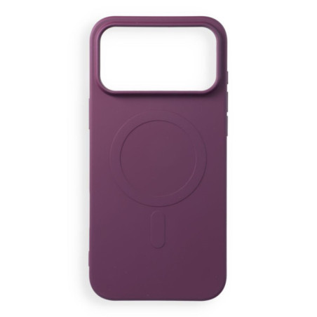 Case for iPhone 18 Pro Max / 17 Pro Max Silicone Mag Cover compatible with MagSafe (big hole) dark cherry