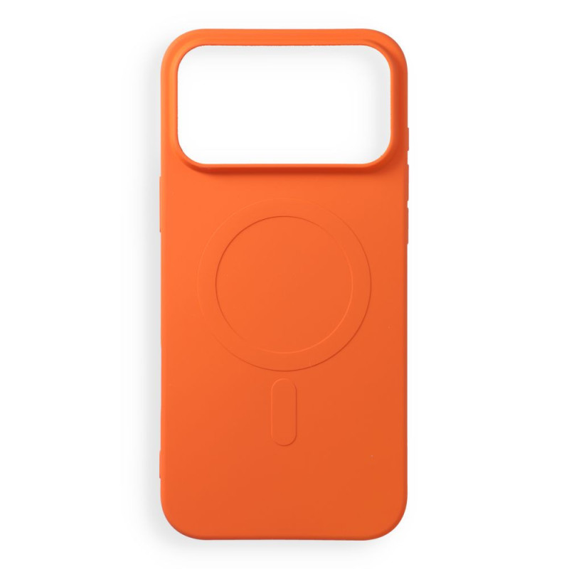Case for iPhone 18 Pro Max / 17 Pro Max Silicone Mag Cover compatible with MagSafe (big hole) orange Case for iPhone 18 Pro Max / 17 Pro Max Silicone Mag Cover compatible with MagSafe (big hole) orange