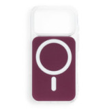 Case for iPhone 18 Pro / 17 Pro Clear Fusion Mag Cover compatible with MagSafe dark cherry