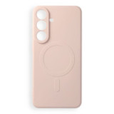 Case for Samsung S26 FE Silicone Mag Cover compatible with MagSafe (camera protection) pink