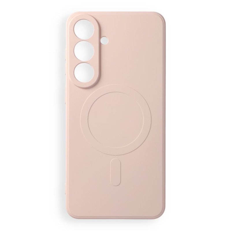 Case for Samsung S26 FE Silicone Mag Cover compatible with MagSafe (camera protection) pink Case for Samsung S26 FE Silicone Mag Cover compatible with MagSafe (camera protection) pink