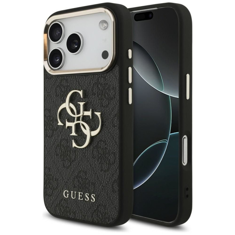 GUESS case for IPHONE 18 Pro / 17 Pro GUE005483 (PU W/ Big 4G Classic Logo) black gold GUESS case for IPHONE 18 Pro / 17 Pro GUE005483 (PU W/ Big 4G Classic Logo) black gold