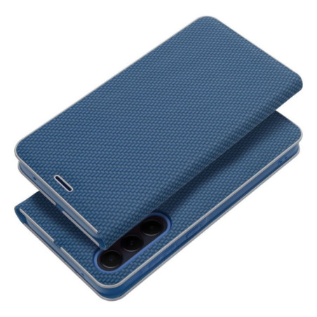 Flip case for Samsung A54 5G Luna Book Carbon blue
