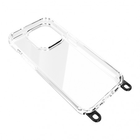 BACK-CASE HOOK mit Aufhänge-Ösen transparent für Apple iPhone 13 / 14