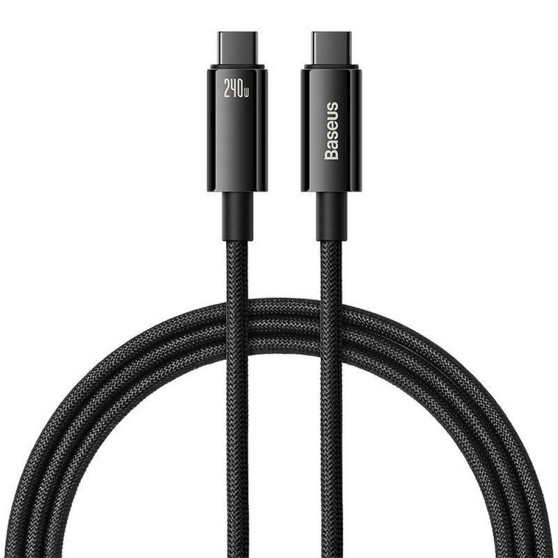 CABLE USB-C / USB-C 200 cm 240W black (Baseus / für LADEN + DATEN)