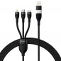 6in1-Kabel USB-C+USB-A >>> USB-C+Lightning+microUSB 20W 100cm BASEUS