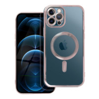 Case for iPhone 12 PRO MAX Electro Mag Cover compatible with MagSafe gold-rose