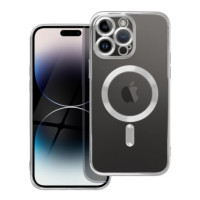 Case for iPhone 14 PRO MAX Electro Mag Cover compatible with MagSafe silver