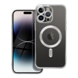 Case for iPhone 14 PRO MAX Electro Mag Cover compatible with MagSafe silver