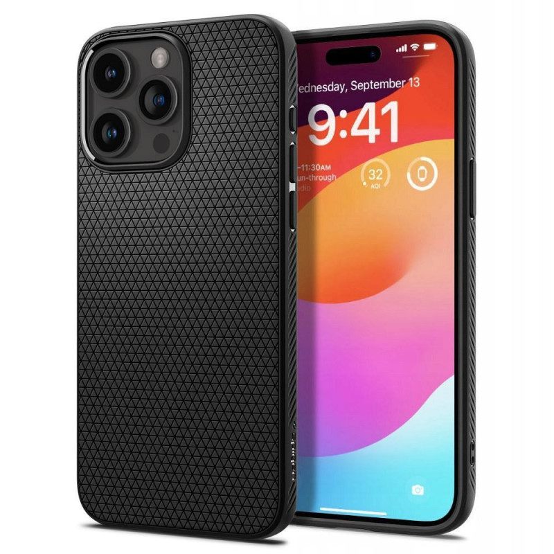 SPIGEN case LIQUID AIR for IPHONE 15 Pro matte black SPIGEN case LIQUID AIR for IPHONE 15 Pro matte black