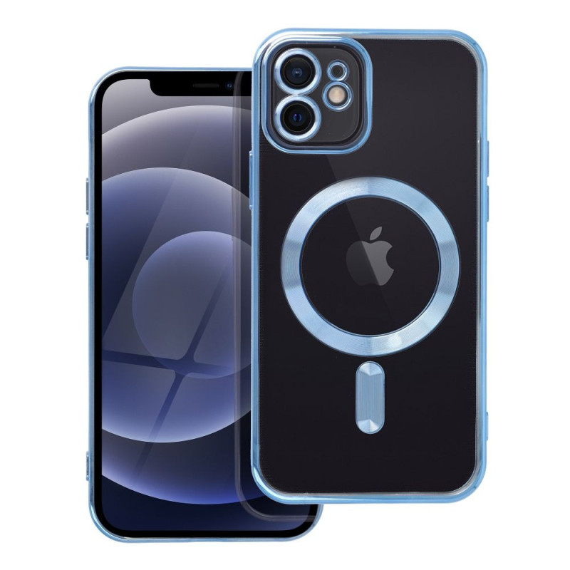 Case for iPhone 12 Electro Mag Cover compatible with MagSafe blue