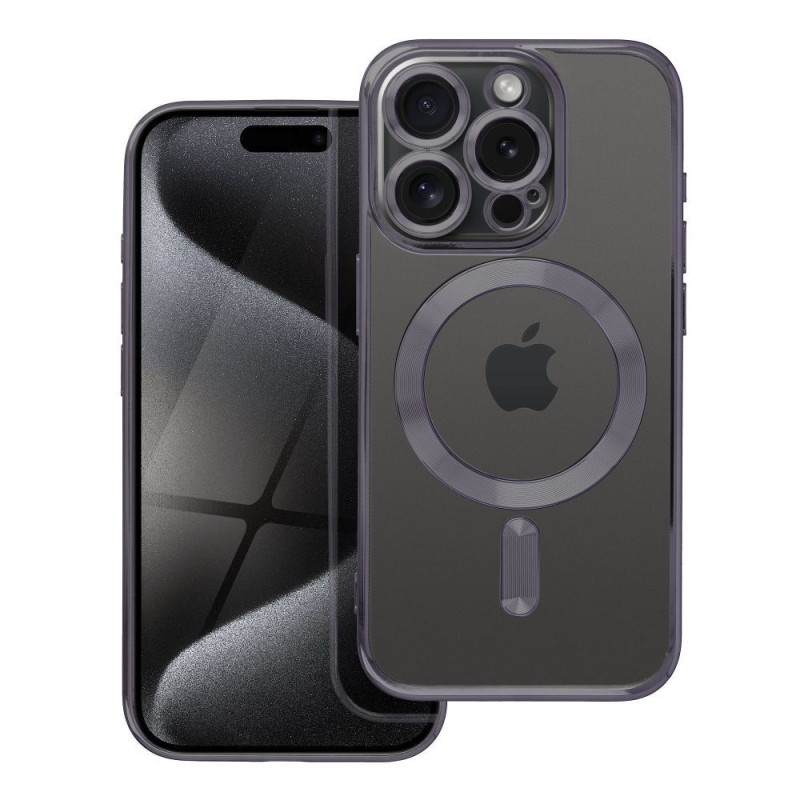 Case for iPhone 15 PRO Electro Mag Cover compatible with MagSafe black Case for iPhone 15 PRO Electro Mag Cover compatible with MagSafe black