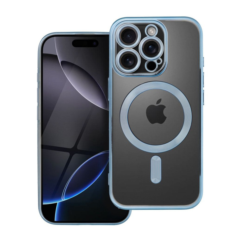 Case for iPhone 16 PRO Electro Mag Cover compatible with MagSafe blue