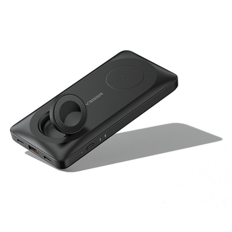 Powerbank compatible with Magsafe Veger MagMulti (W1156) PD QC3.0 3A 22,5W 10000 mAh with wireless charging black Powerbank compatible with Magsafe Veger MagMulti (W1156) PD QC3.0 3A 22,5W 10000 mAh with wireless charging black