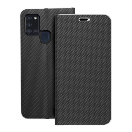 Flip case for Samsung A21s Luna Book Carbon black