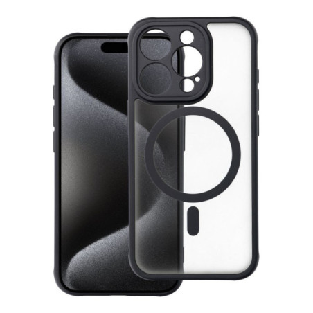Case for iPhone 15 PRO Full Matte Mag Cover compatible with MagSafe black