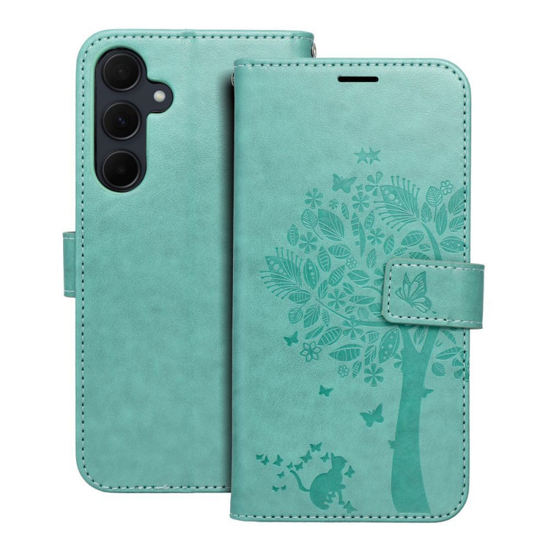 Flip case for Samsung A35 5G Mezzo Book tree green