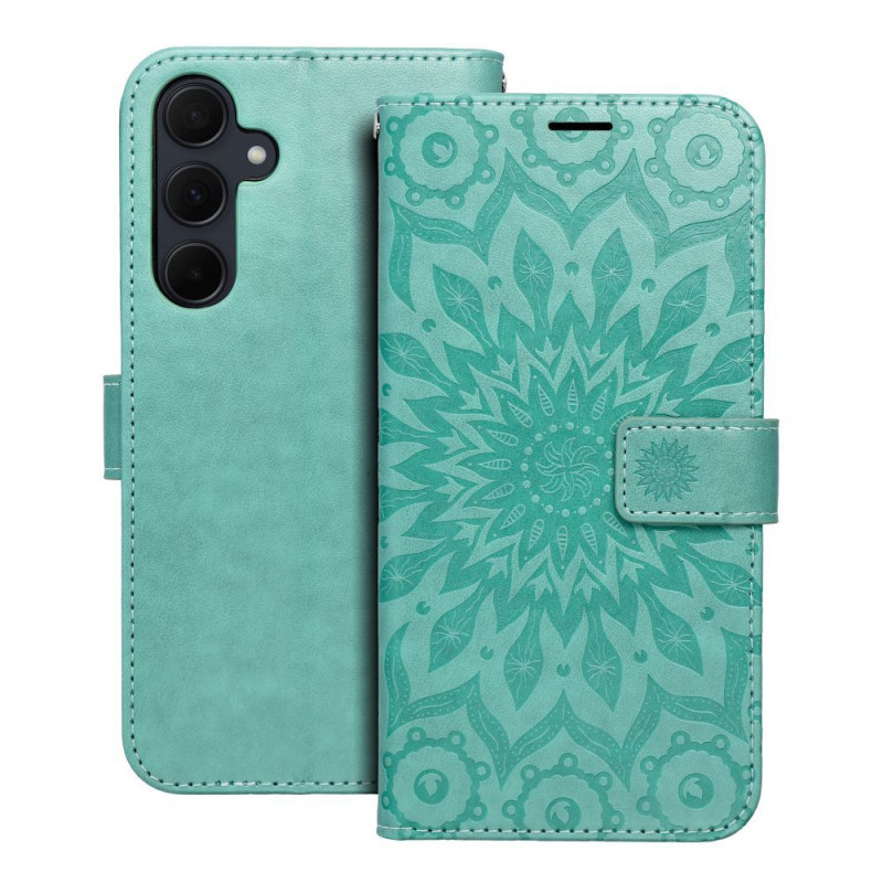 Flip case for Samsung A35 5G Mezzo Book mandala green Flip case for Samsung A35 5G Mezzo Book mandala green