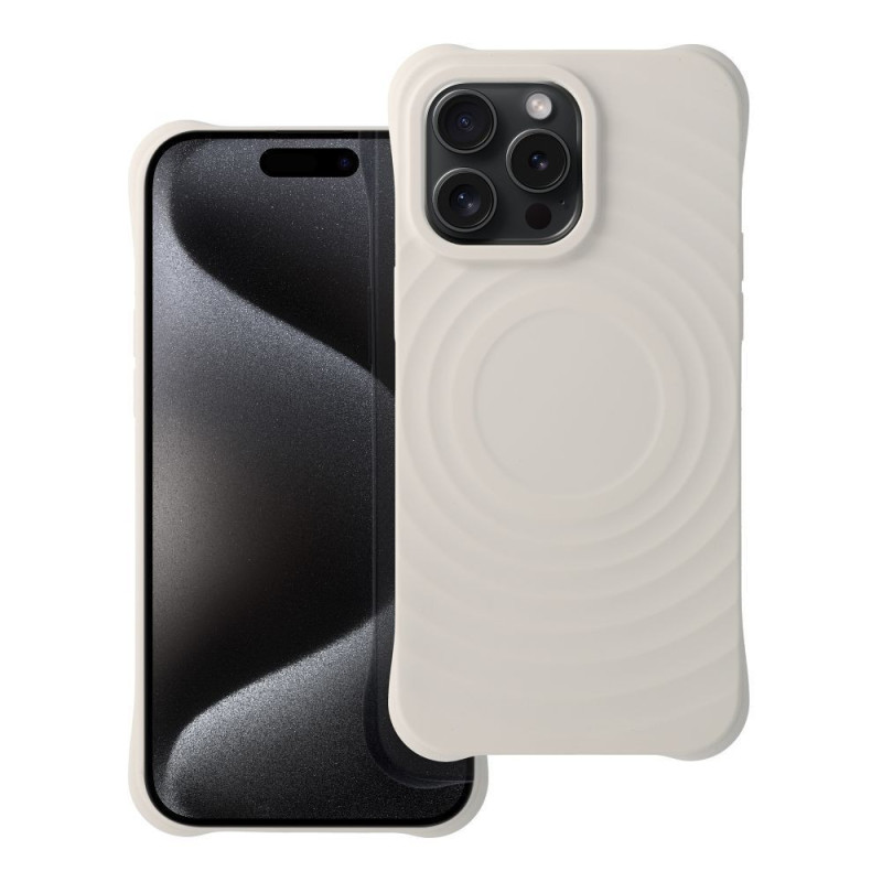 Case for iPhone 15 PRO Silicone Zephyr Mag Cover zgodny z MagSafe white Case for iPhone 15 PRO Silicone Zephyr Mag Cover zgodny z MagSafe white