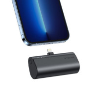 Powerbank Veger PlugOn (W0556P) PD QC3.0 3A 20W 5000 mAh with a built-in connector Lightning black
