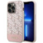 GUESS case for IPHONE 14 Pro compatible with MagSafe GUHMP14LHGCFSEP (GCUBE Stripes) pink