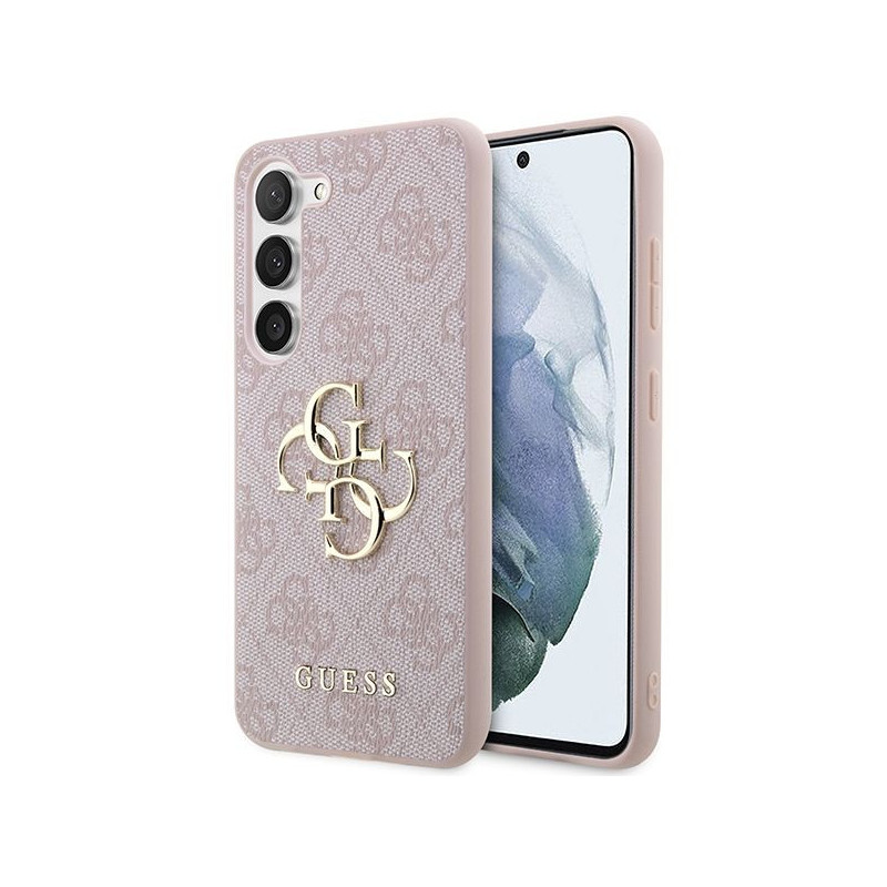 GUESS case for SAMSUNG S24 GUHCS24S4GMGPI (Leather 4G Metal Logo) pink
