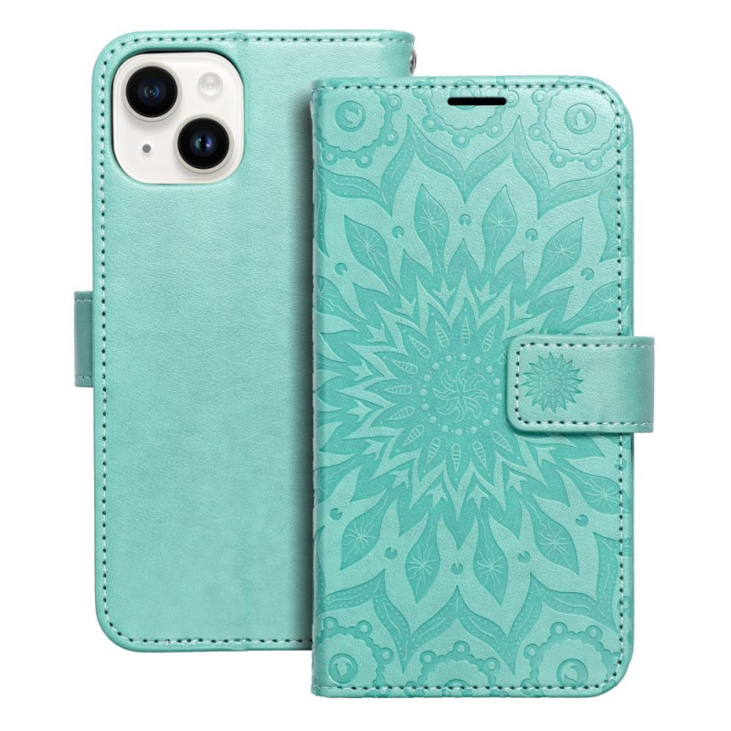 Flip case for iPhone 14 Mezzo Book mandala green Flip case for iPhone 14 Mezzo Book mandala green