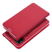Flip case for iPhone 16 PLUS Luna Book Carbon red
