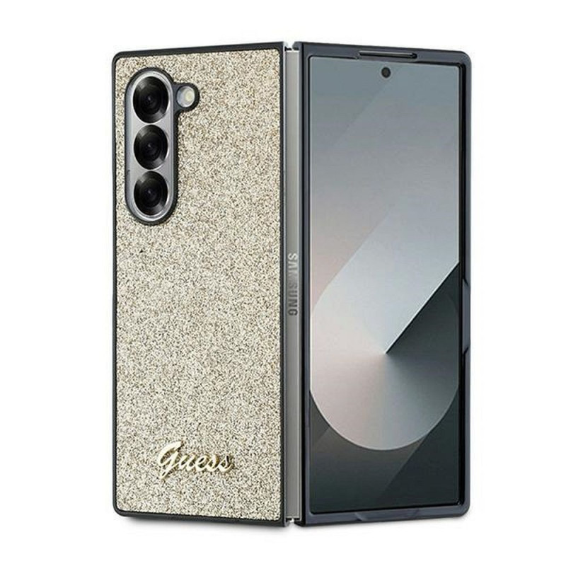 GUESS case for SAMSUNG Z Fold 6 GUHCZFD6HGGSHD (HC PU 4G Glitter Script) gold GUESS case for SAMSUNG Z Fold 6 GUHCZFD6HGGSHD (HC PU 4G Glitter Script) gold
