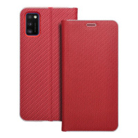 Flip case for Samsung A41 Luna Book Carbon red