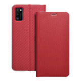 Flip case for Samsung A41 Luna Book Carbon red