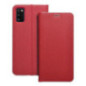 Flip case for Samsung A41 Luna Book Carbon red