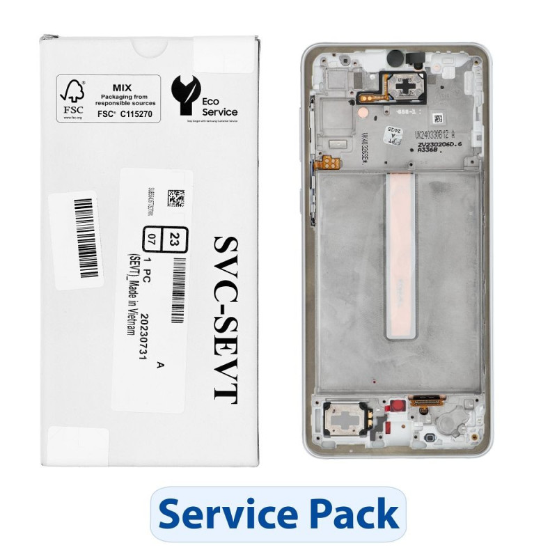 ServicePack LCD Display SAMSUNG A33 5G A336B GH82-28143B White ServicePack LCD Display SAMSUNG A33 5G A336B GH82-28143B White