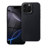 Case for iPhone 16 PRO MAX Silicone Mag Cover compatible with MagSafe (big hole) black