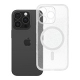 Case for iPhone 16 PRO Clear Mag Cover - Glitter (STR / CAMERA PROTECTION) compatible with MagSafe transparent glitter